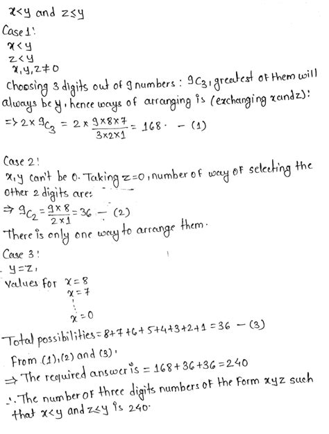 Find the number of 3 digit numbers $xyz$ such that $x<y>z$.
